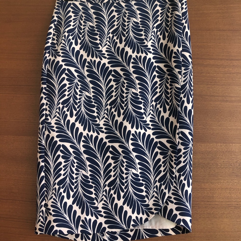 Ann Taylor Navy Pink Skirt
